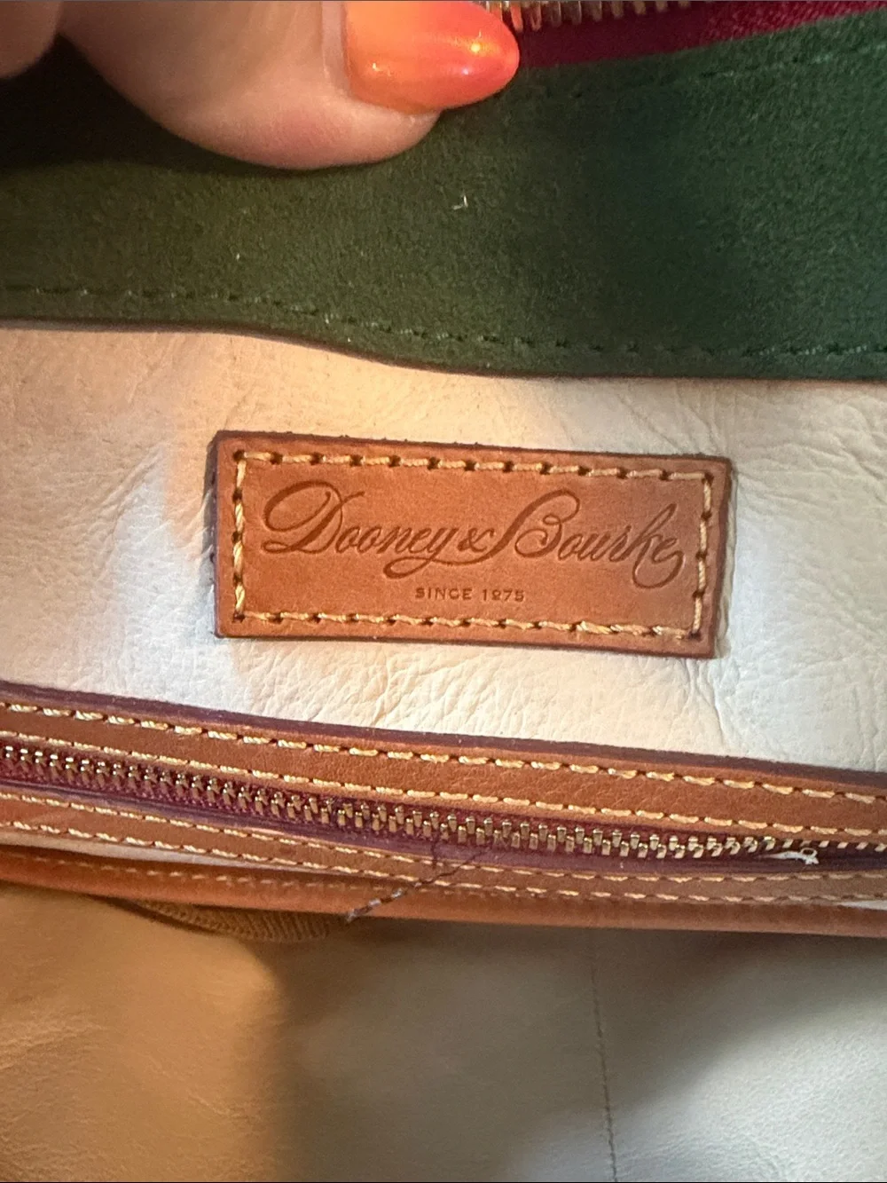 NWT Dooney & Bourke Florentine Cameron Satchel in Natural with Crossbody Strap